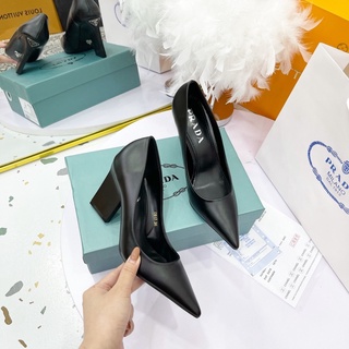 Giày cao gót prada gót dẹt fullbox