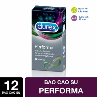 [ COMBO ] Bao Cao Su Durex Performa + Peasuremax hộp 12S