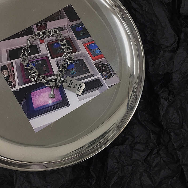 Vòng đeo tay kiểu dáng hip hop phong cách Hàn Quốc cho nam/nữ