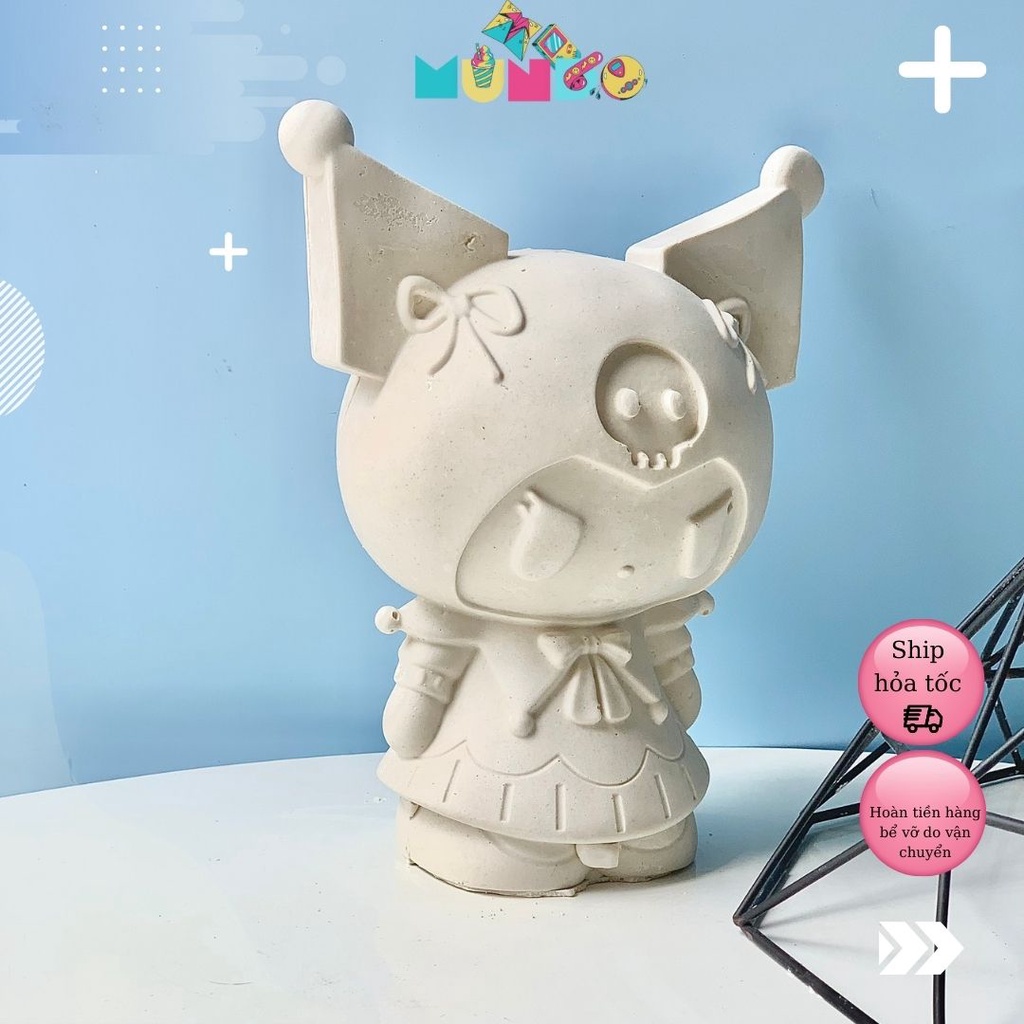 Tượng Tô Màu Cao Cấp Chọn Mẫu SIZE XL Kuromi, Tượng Thạch Cao MUNDO