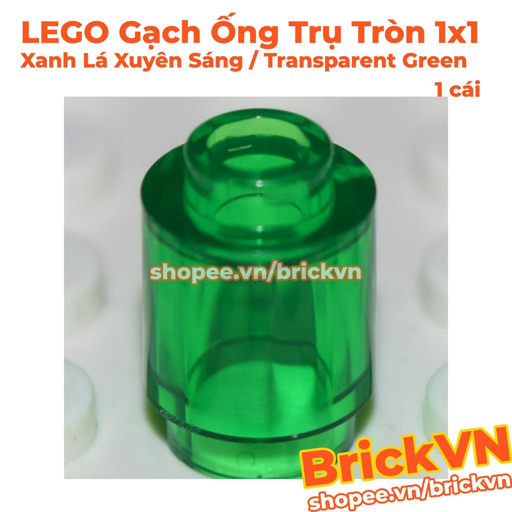 LEGO Gạch Ống Trụ Tròn 1x1 Với Nút Ghép Hở, Xuyên Sáng / Trong Suốt ID 35390