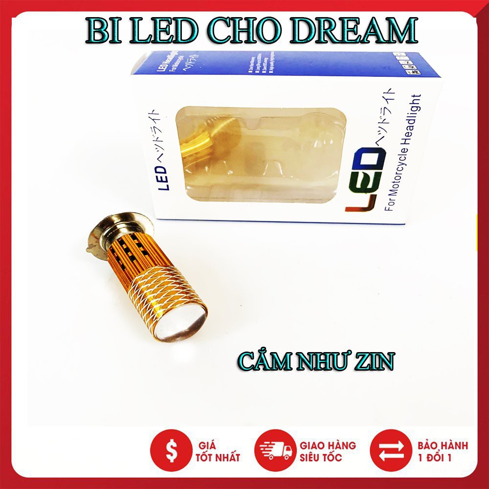 ĐÈN LED MINI COS VÀNG PHA TRẮNG CHO XE DREAM CHÂN M5-GIÁ 1 BÓNG