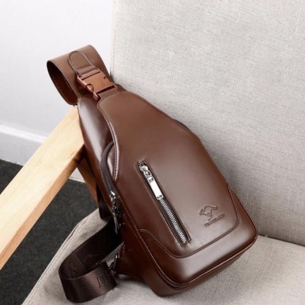 Túi Đeo Chéo Nam Da Trơn DHV16 Cao Cấp, Không Sờn Cũ, Không Bạc Màu Sau Thời Gian Dài | BigBuy360 - bigbuy360.vn