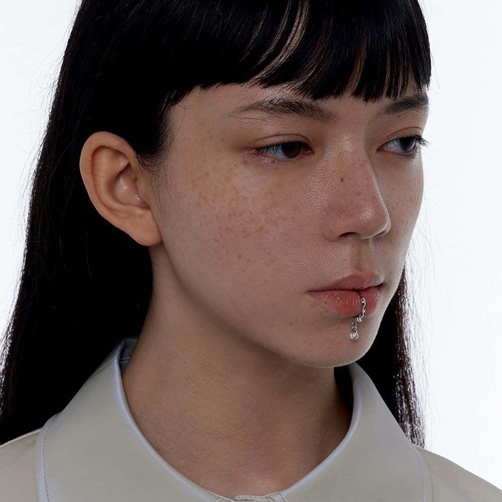 Khuyên Tai Dạng Kẹp Hình Chữ C Bằng Hợp Kim Đính Hạt Giả Ngọt Ngào Cho Nữ MXMUSTY