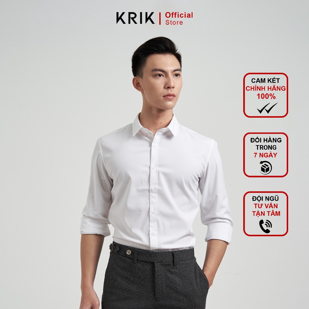 Áo Sơ Mi Nam Hàn Quốc Cao Cấp KRIK Dài Tay Form Slimfit 2014