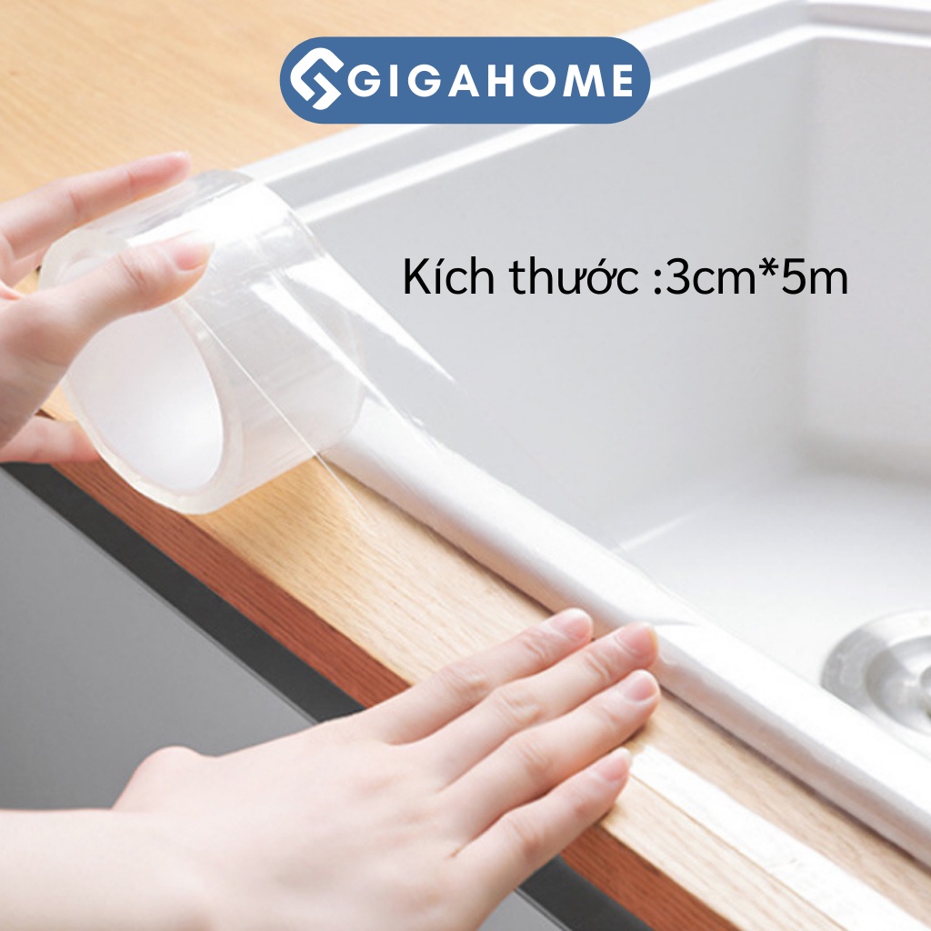 Cuộn Băng Keo Dán Tự Dính Trong Suốt GIGAHOME Chống Thấm Nước, Dầu Mỡ Cho Nhà Bếp 7309