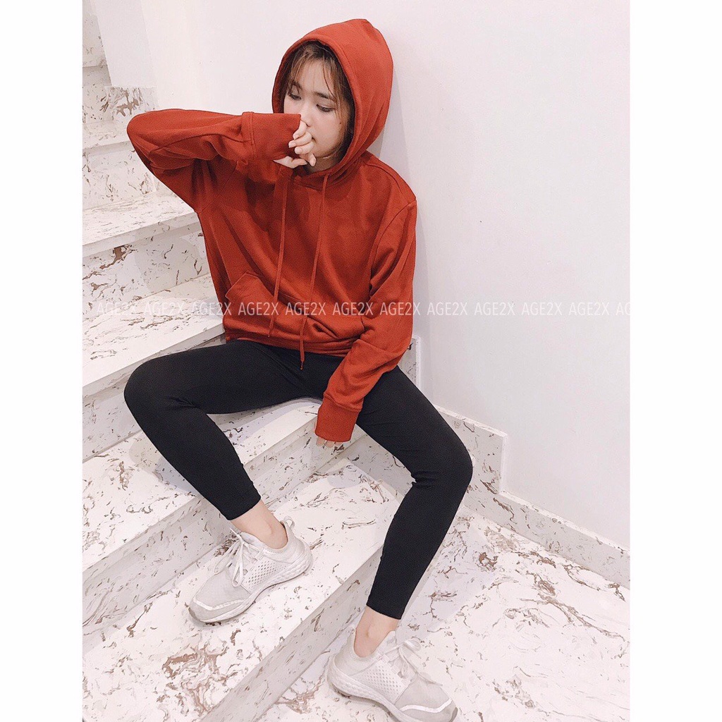 Áo hoodie unisex form oversize AGE2X chất liệu da cá 83% cotton wash mềm, thấm hút mồ hôi cực tốt, Số lượng ít