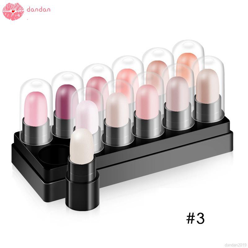 Set 12 thỏi sáp trang điểm mắt ánh nhũ lấp lánh