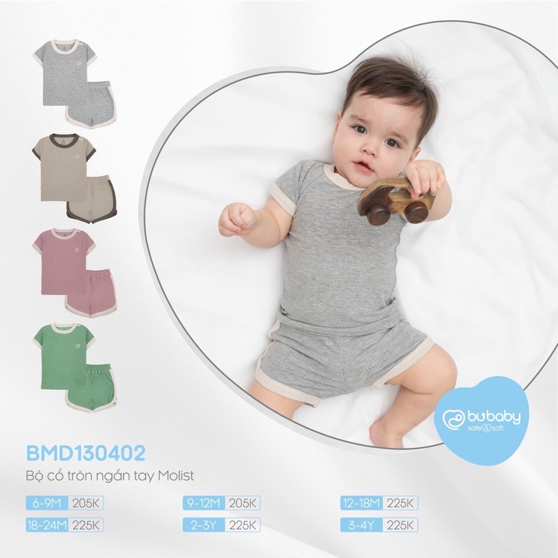 Bu baby - Bộ ngắn tay cổ tròn Molist BMD130402