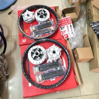 [Shop uy tín]Niềng RCB 1.6 1.85 + đùm redleo + căm Đen chân vàng