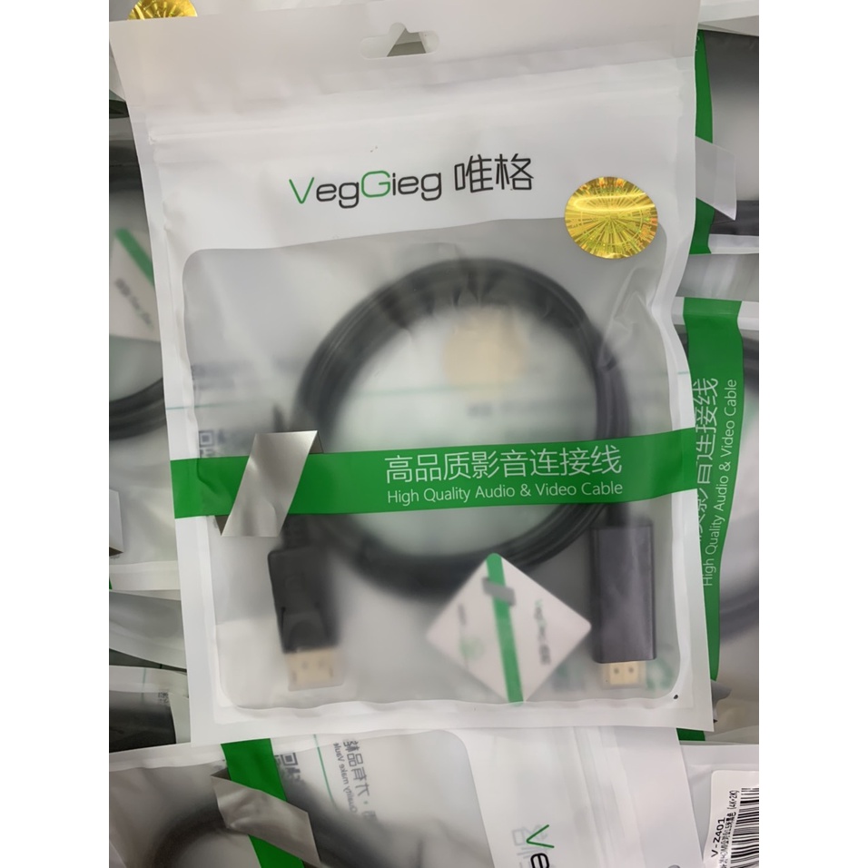 Cáp Chuyển Displayport Sang HDMI Chuẩn 4K Veggieg - DP To HDMI