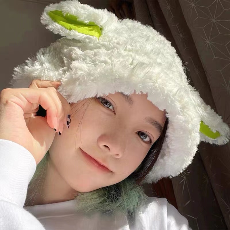 Nón Tai Bèo Giữ Ấm Mùa Đông Kiểu Dáng Hoạt Hình Dễ Thương 4 Màu Lựa Chọn Phong Cách Hàn Quốc Cho Nữ