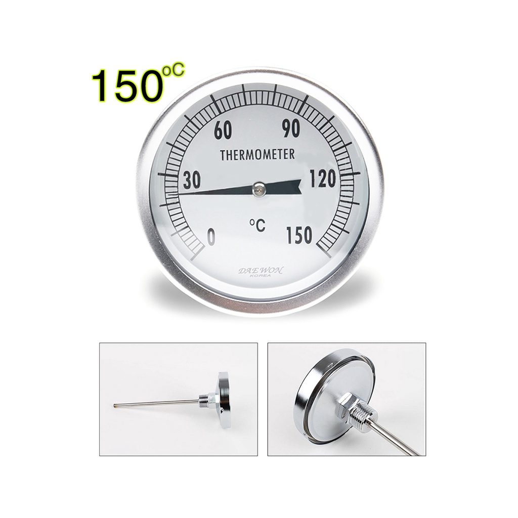 Đồng hồ đo nhiệt độ cơ inox 150 độ C - DAEWON Hàn Quốc (Chân sau)