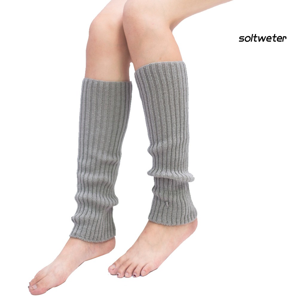 Đôi Tất Ống Chân Màu Trơn Mang Bốt Thời Trang Cho Nữ