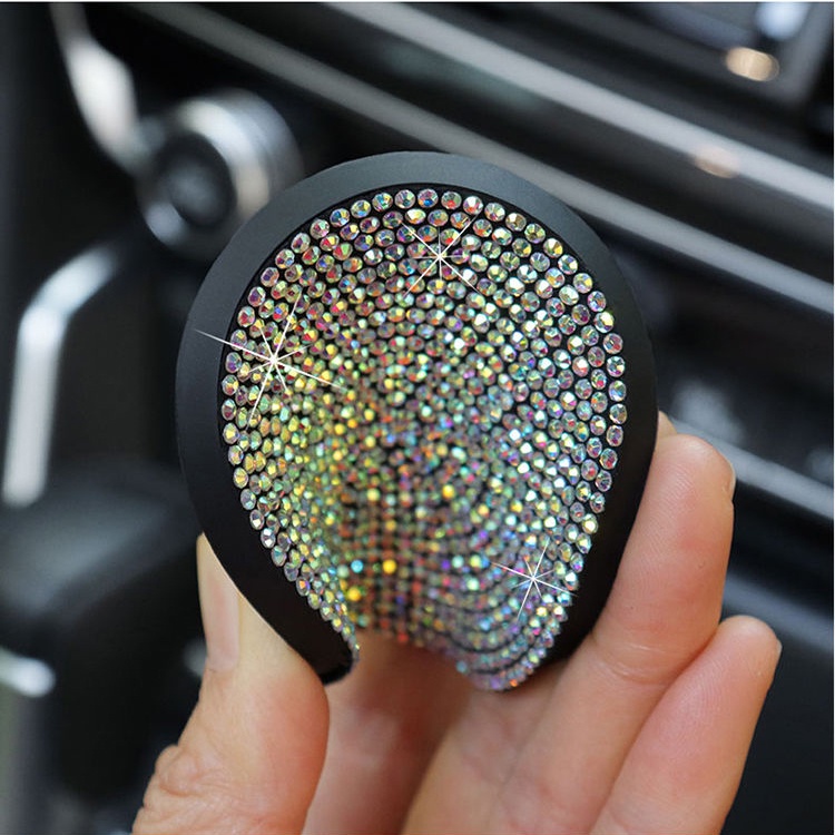 Đế Lót Ly Bằng Cao Su Chống Trượt Đính Đá Trang Trí Nội Thất Xe Hơi