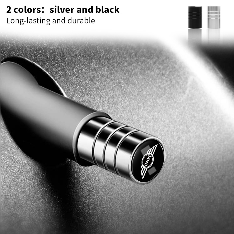 Bộ 4 Nắp Đậy Lốp Xe Hơi Mini Cooper One S R50 R53 R56 R60 F55 F56 R57 Bằng Hợp Kim Màu Đen / Bạc