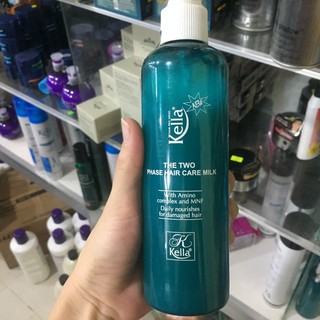 Xịt dưỡng 2 lớp cao cấp chống nhiệt cao Kella The Two Phase Hair Care Milk 250ml