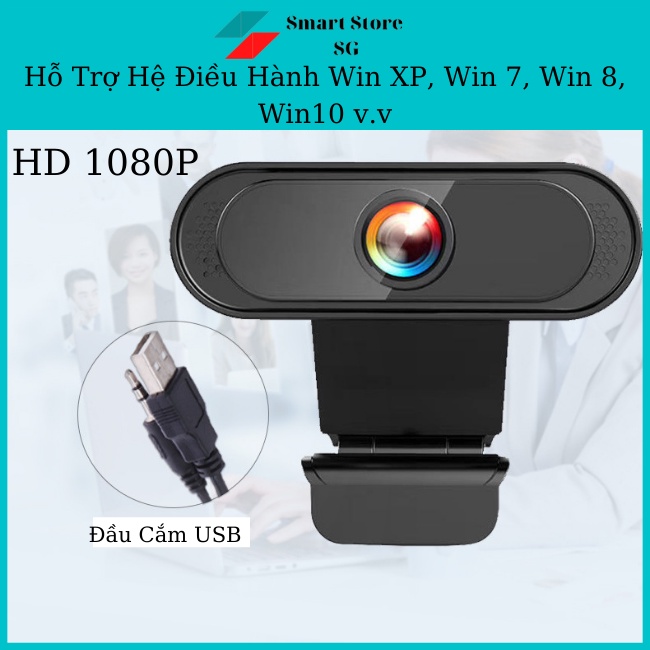 Webcam Máy Tính Laptop Livestream, Học Online Có Mic Full HD PC Gaming 720P-1080P Bảo Hành 12 Tháng