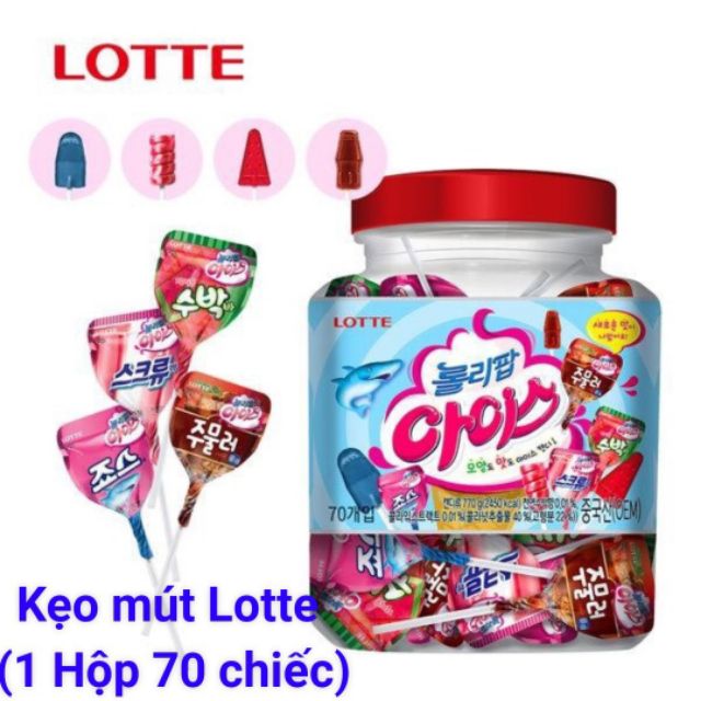 (1 que) Kẹo mút hình que kem Lotte Hàn Quốc