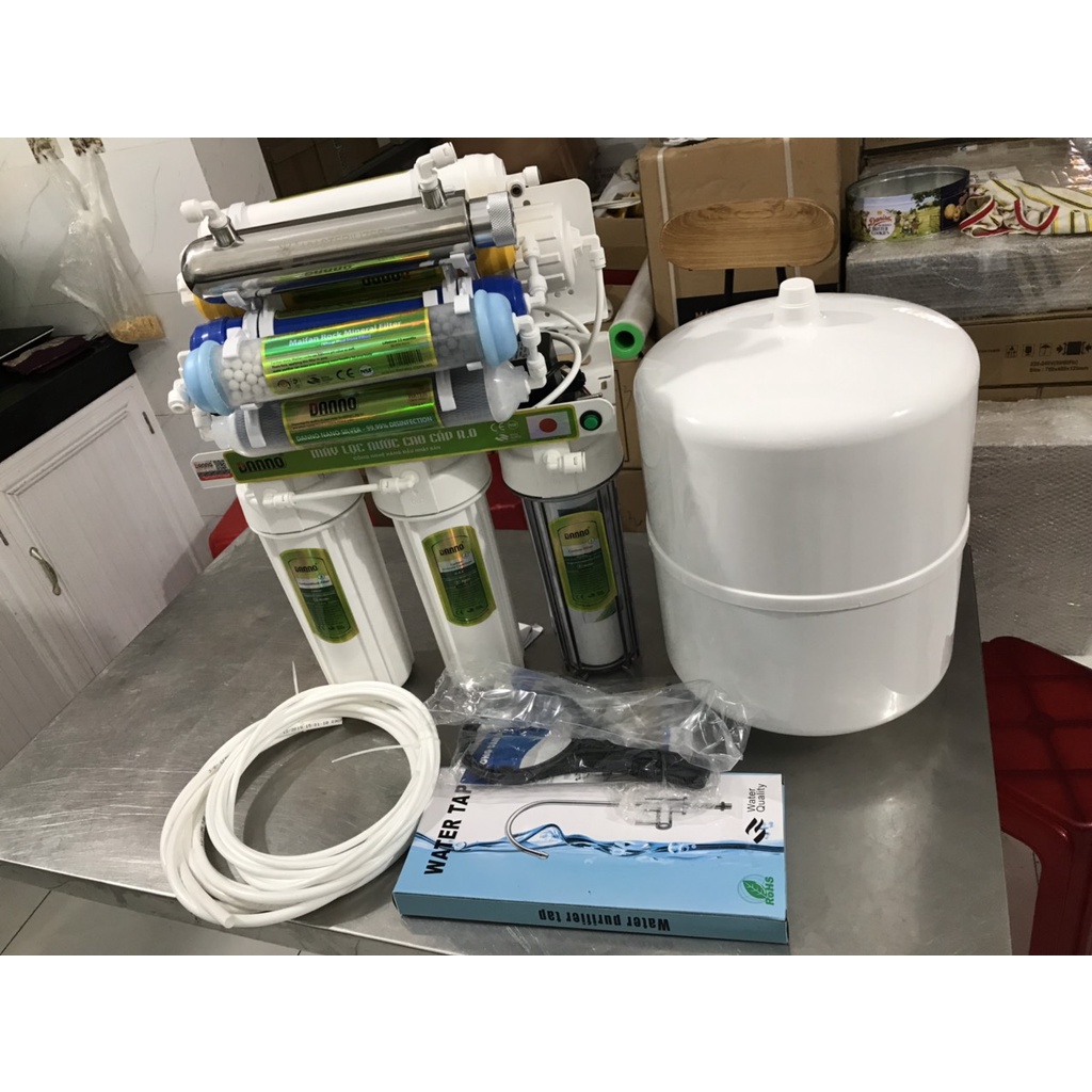 Máy lọc nước RO 10 lõi lọc đèn uv đầy đủ phụ kiện - Dùng để uống nước trực tiếp từ vòi mà không cần đun sôi