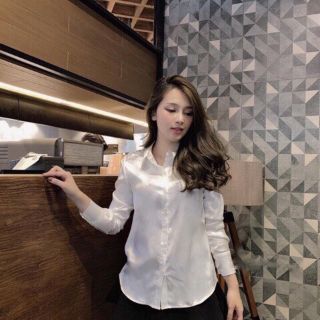 Sơ Mi Lụa Trắng Dài Tay