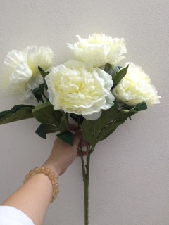 Chùm mẫu đơn 5-7 bông- hoa lụa