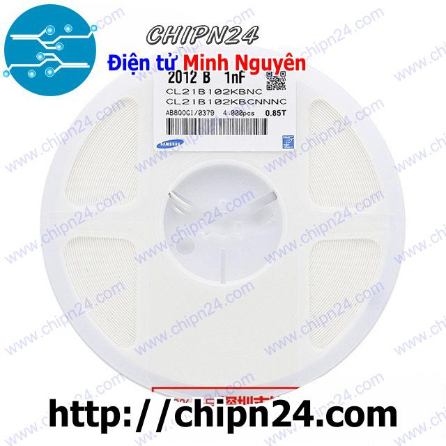 [25 CON] Tụ dán SMD 0805 102p 50V 10% (102)