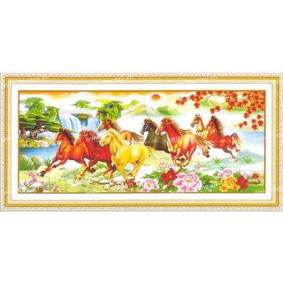 Tranh Thêu Chữ Thập 3D Mã Đáo Thành Công X8004 (KHÁCH TỰ THÊU) KT:92X42CM