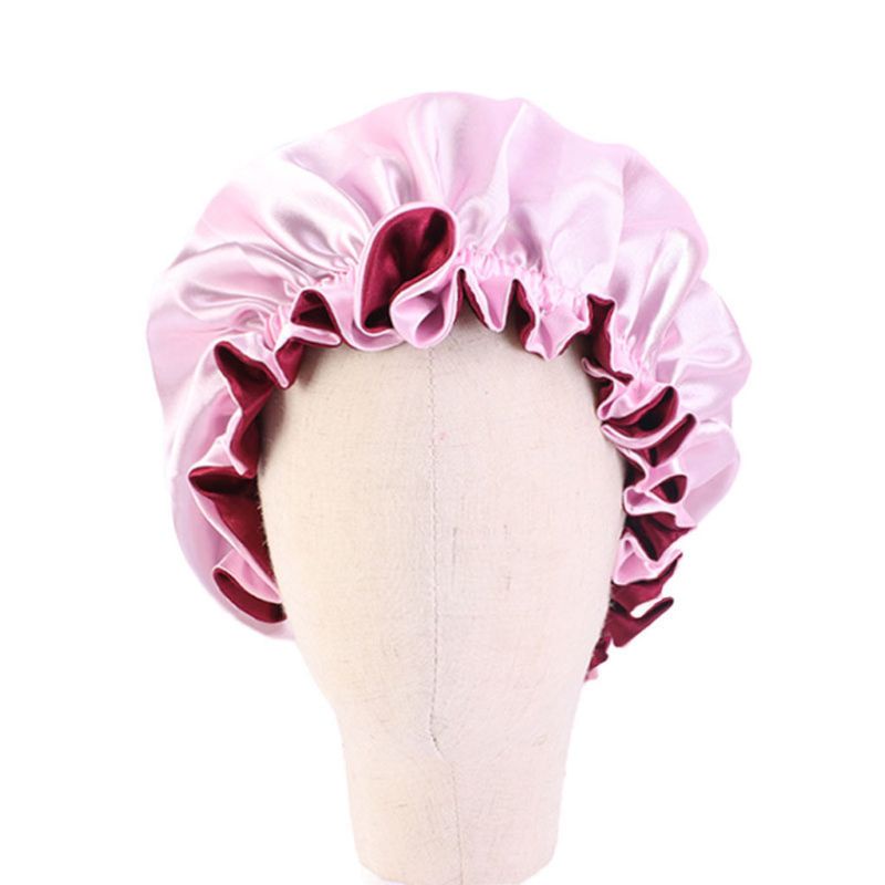Mũ Satin Màu Trơn Chăm Sóc Tóc Khi Ngủ Thời Trang Cho Bé Gái