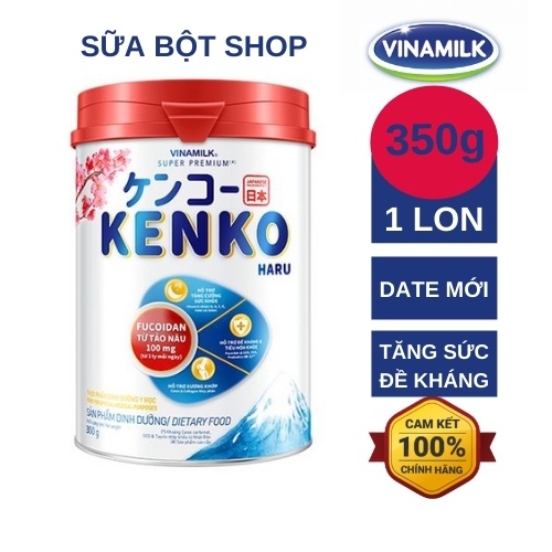 Sữa Vinamik Kenko haru 350gr bổ sung fucoidan từ tảo nâu giúp tăng sức đề kháng