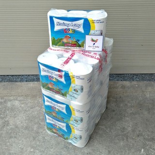 COMBO 12 LỐC 6 CUỘN GIẤY VỆ SINH KHÔNG LÕI HOÀNG LONG KIDS - Giấy vệ sinh không lõi