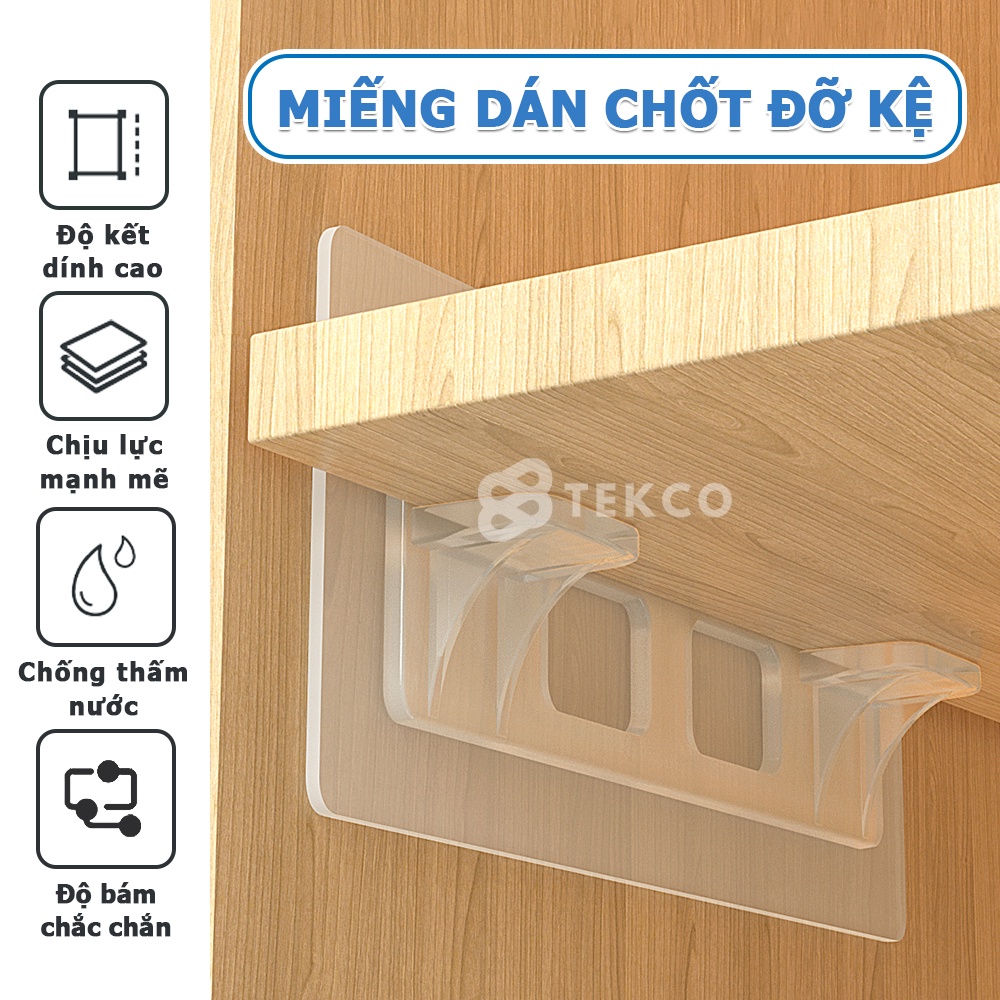 Miếng Dán Chốt Đỡ Kệ Gỗ Treo Tường, Ke Góc Chữ L, Móc Dán Tường Kê Tấm Chia Ngăn Tủ