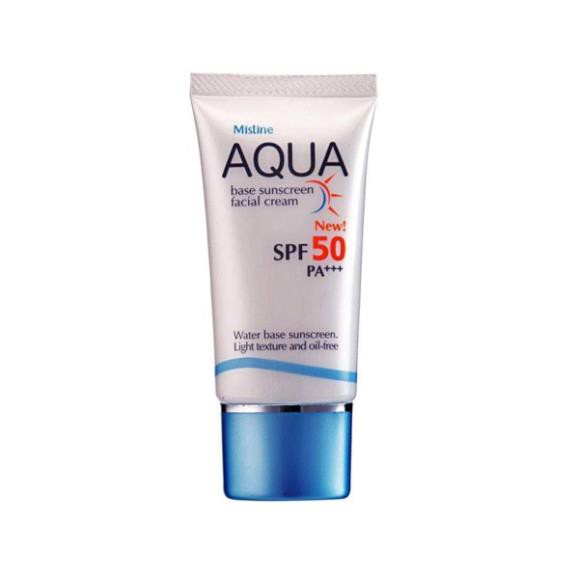 KEM CHỐNG NẮNG DÀNH CHO DA MẶT MISTINE AQUA BASE SUNSCREAM FACIAL CREAM SPF 50 PA +++