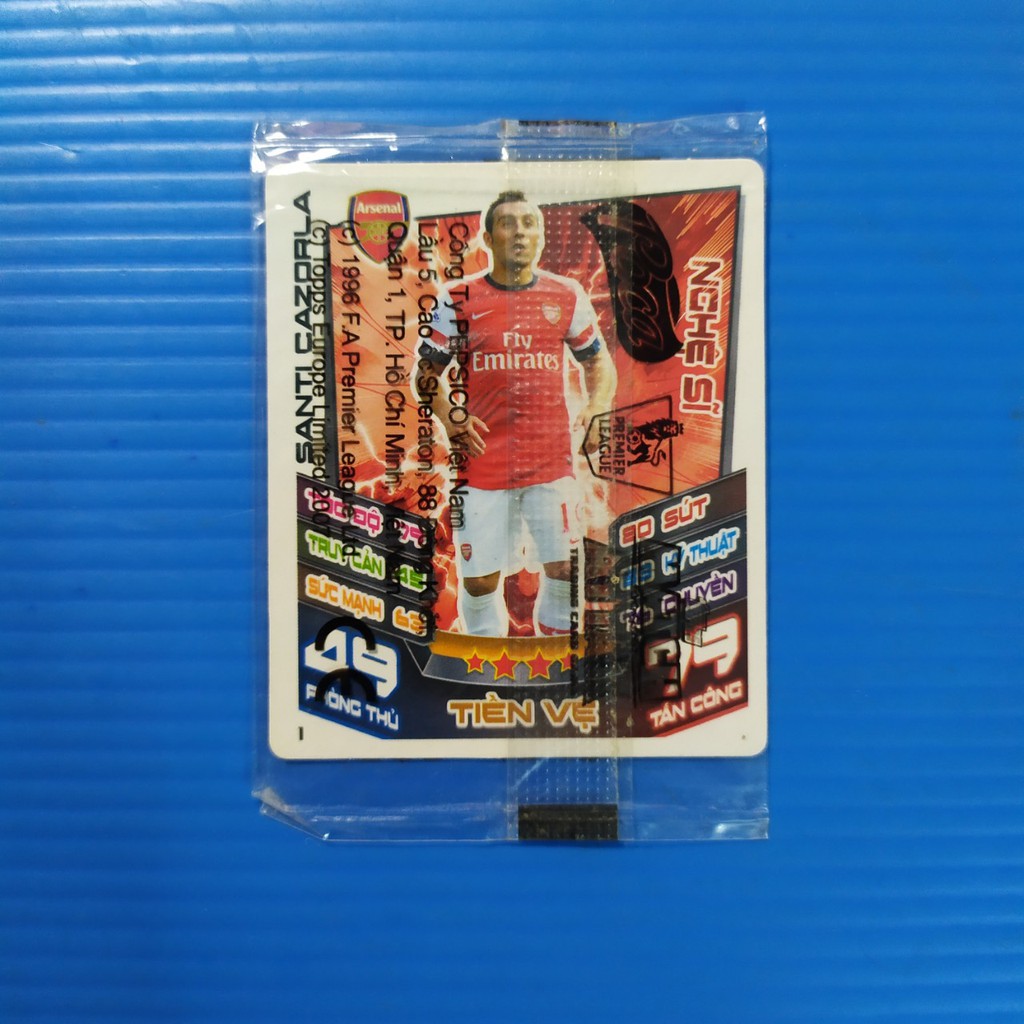 [Một thẻ] Thẻ bài cầu thủ bóng đá thẻ Poca Match Attax mùa 12-13 thẻ nguyên seal phân loại 1