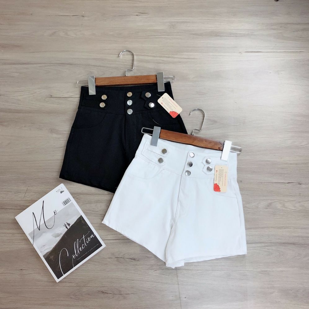 QUẦN KAKI LƯNG CAO PHỐI NÚT CÁ TÍNH, 3 SIZE