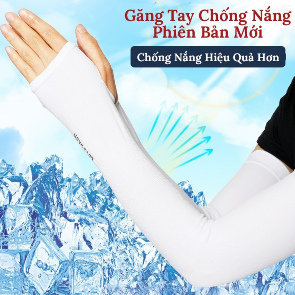 Găng tay chống nắng xỏ ngón Let's Slim Full hộp ngăn tia UV, chơi thể thao ngoài trời, đi xe, co giãn, dành cho nam nữ