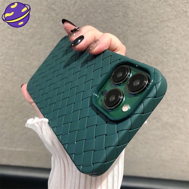 Ốp Điện Thoại Da Đan Lưới Siêu Mỏng Tản Nhiệt Cao Cấp Cho iPhone 13 12 11 Pro X XS MAX XR
