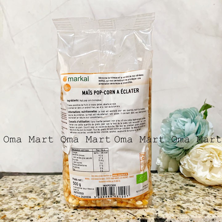 Ngô nổ bỏng hữu cơ Markal 500g