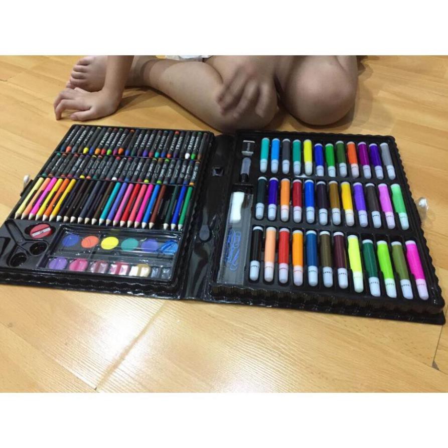 Hộp bút màu 150 chi tiết cho bé TulaHome, bộ màu vẽ đa năng cho bé thỏa thích tô