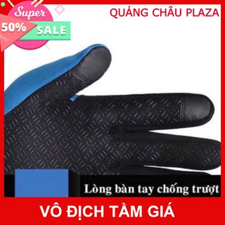 Găng tay đi xe máy cao cấp chống thấm nước, Bít tay chống lạnh cản gió cảm ứng điện thoại