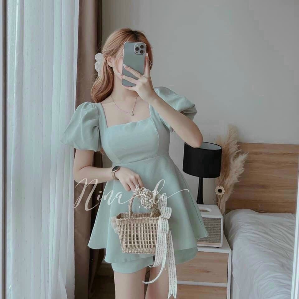 Set áo quần đùi thiết kế xòe nơ lưng ChemMix siêu xinh cho nàng dạo phố, hẹn hò, đi biển