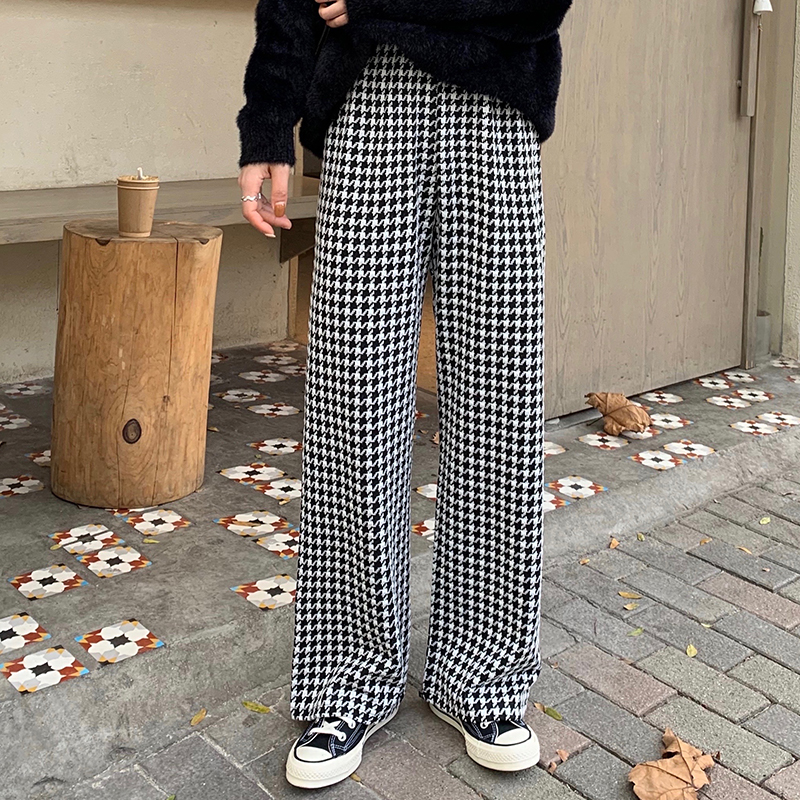 Quần Dài Ống Rộng Họa Tiết Caro Thời Trang Cá Tính Cho Nữ | BigBuy360 - bigbuy360.vn