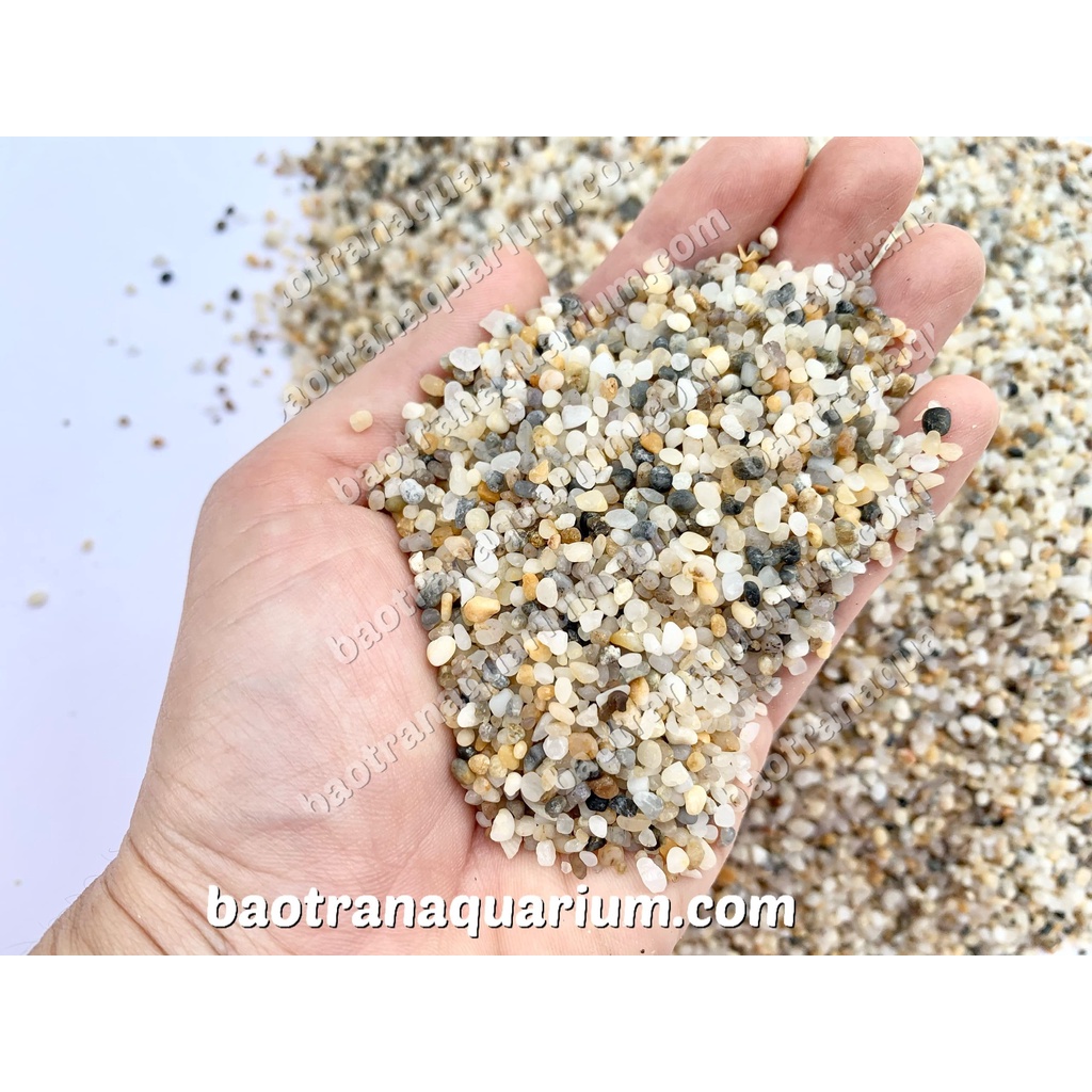 Sỏi 3 màu trang trí, trải nền hồ cá bao 2kg