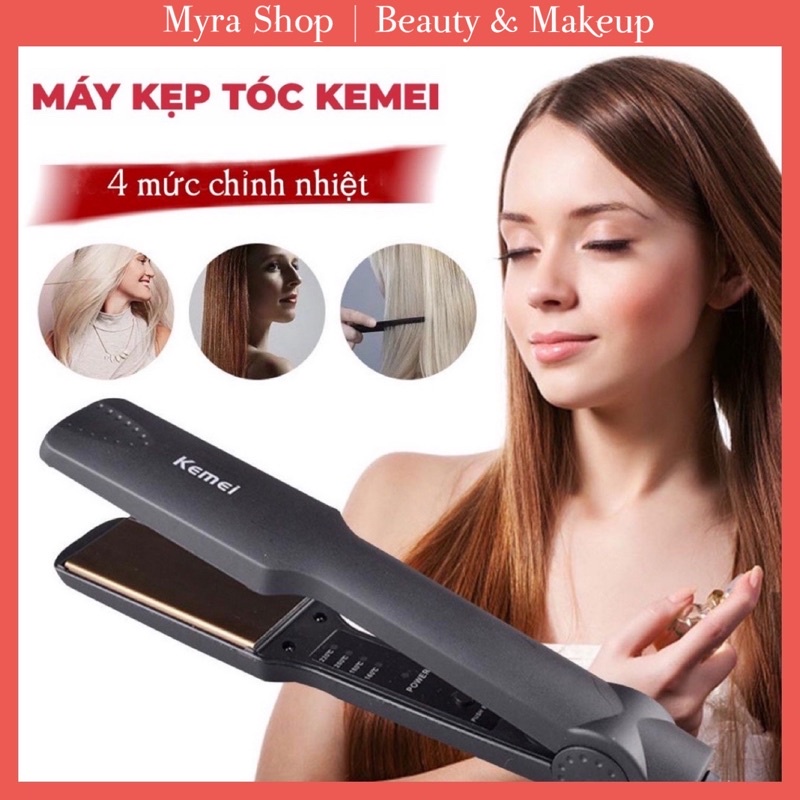 Máy Kẹp Ép Duỗi Thẳng Tóc 4 Mức Chỉnh Nhiệt Cao Cấp