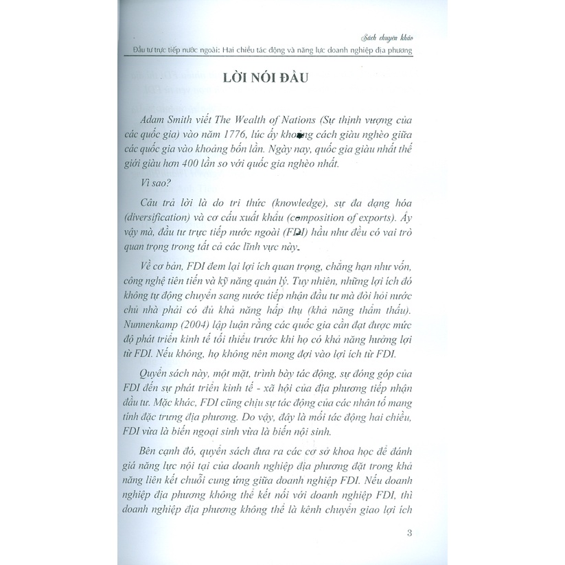 Sách - Đầu Tư Trực Tiếp Nước Ngoài: Hai Chiều Tác Động Và Năng Lực Doanh Nghiệp Địa Phương (Monograph Series 3)