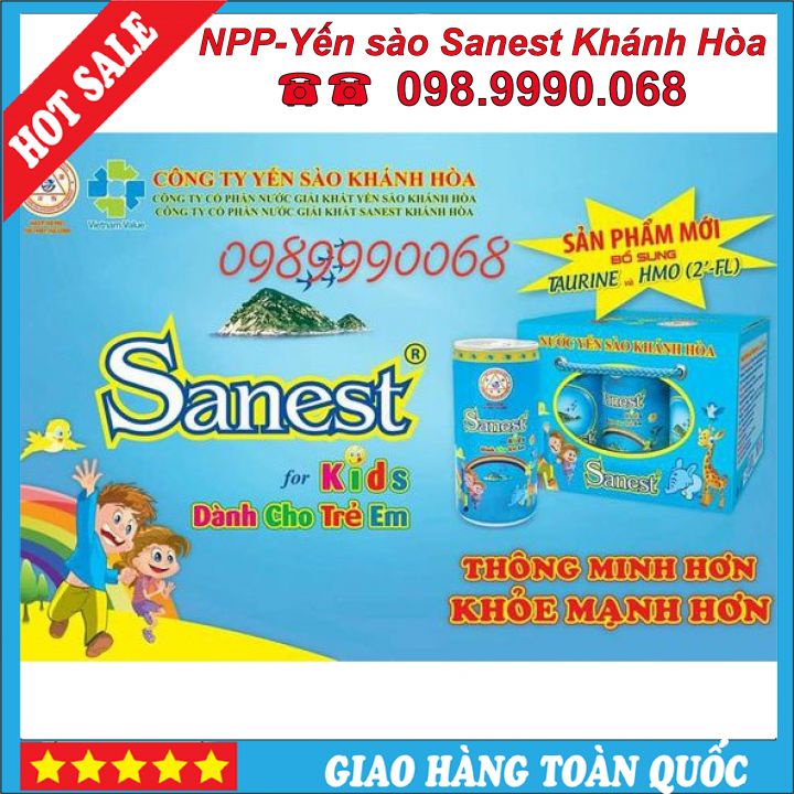 Nước Yến sào Sanest trẻ em thùng 30 lon *190ml .