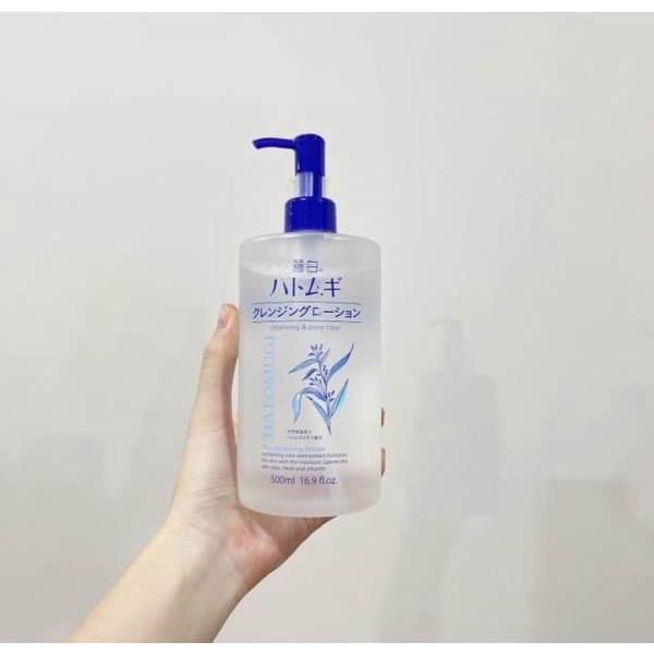 Nước tẩy trang Hatomugi Cleansing &amp; Pore Clear chai 500ml (mẫu mới)