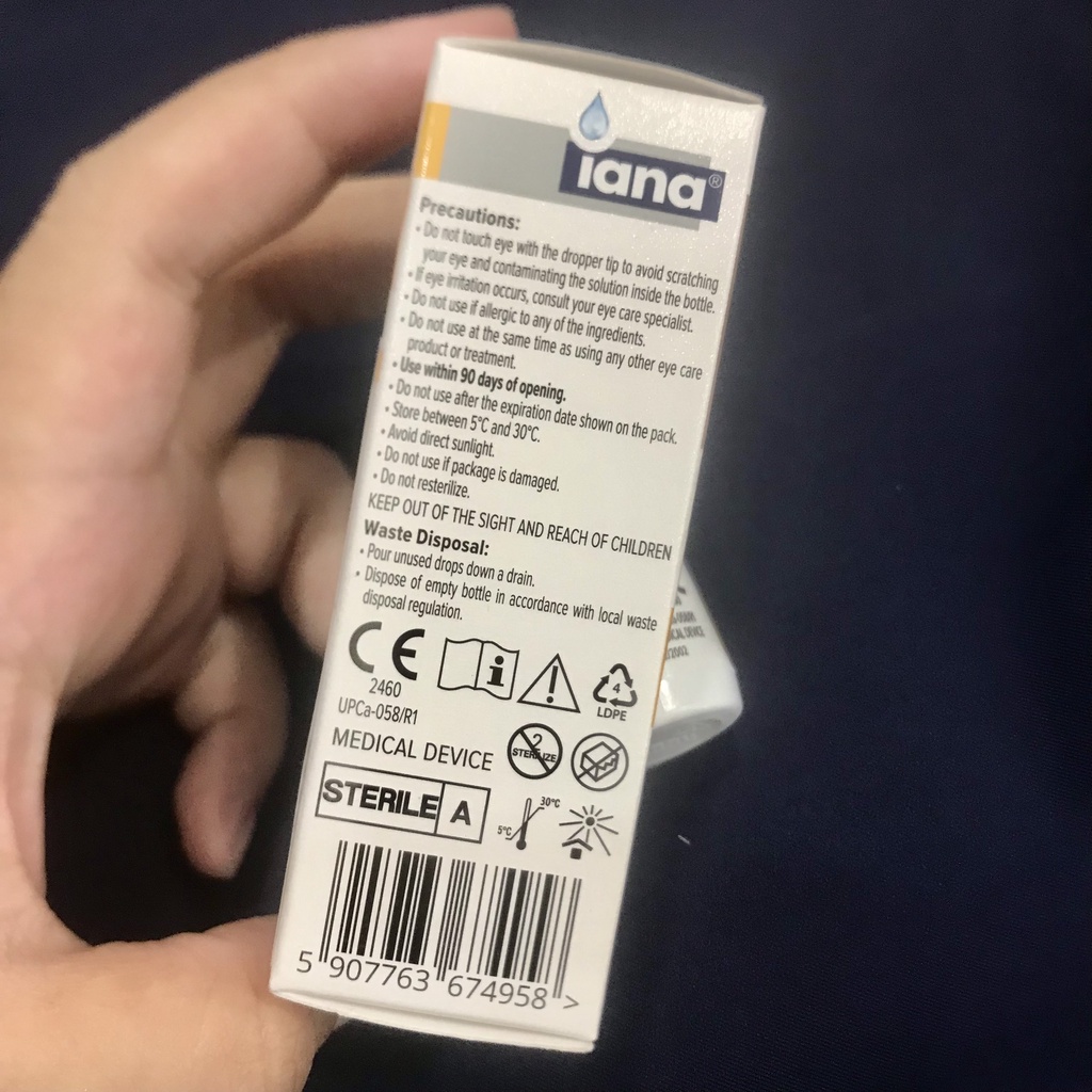 Iana -Chai nước mắt nhân tạo 10ml số 1 tại Anh Quốc - Khoai Tây Shop