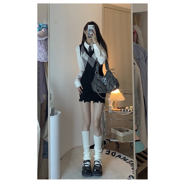 QKOOLE  Áo tank top Dệt Kim Ôm Dáng Họa Tiết Kẻ Sọc Thời Trang Hàn Quốc Quyến Rũ Cho Nữ