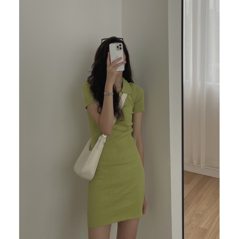 váy body len tăm cổ polo 347 | BigBuy360 - bigbuy360.vn